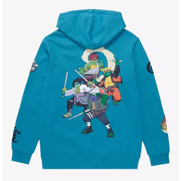 Teenage Mutant Ninja Turtles x Naruto Group Shot Hoodie BoxLunch women XL TMNJ - Picture 1 of 15